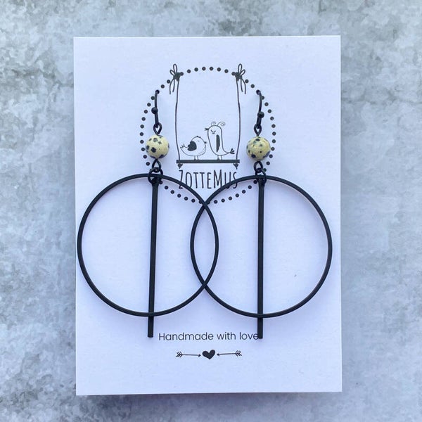 Rebel Large Hoop And Stick Black