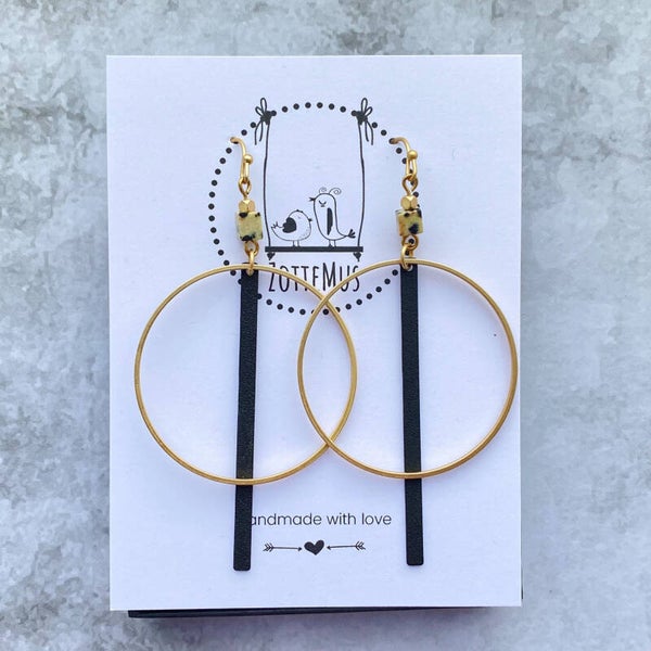 Rebel Large Hoop And Stick Gold