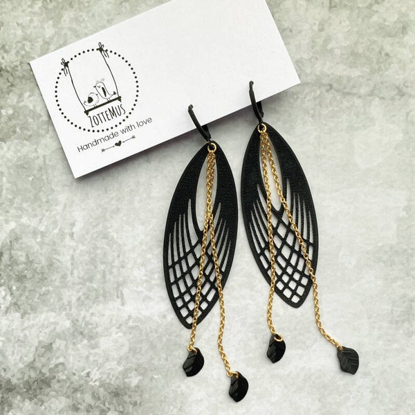 Rebel Lasercut Oval Chains Black