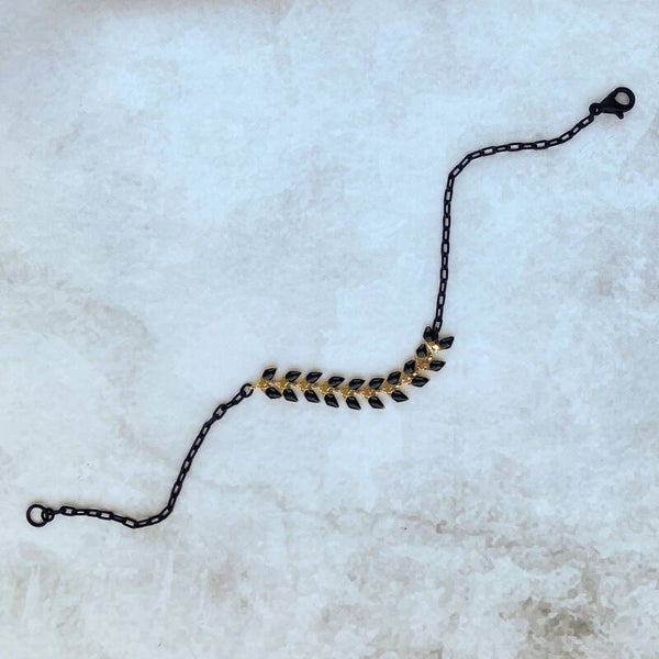 Rebel Bracelet Fishbone And Chain