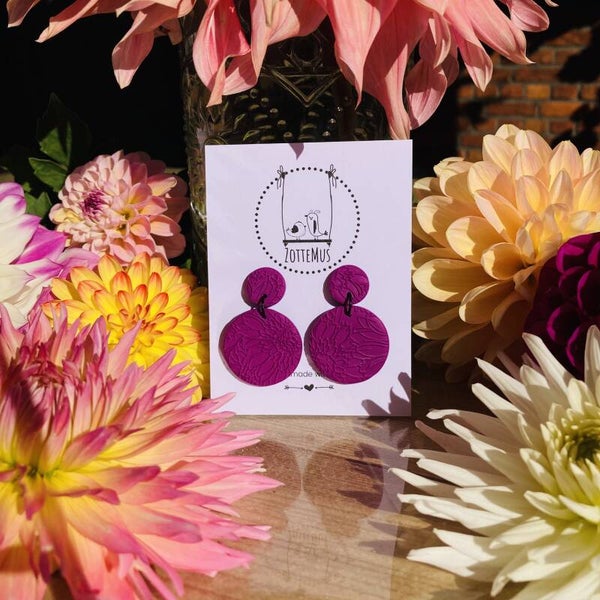 Life Is A Flower Double Circle Fuchsia