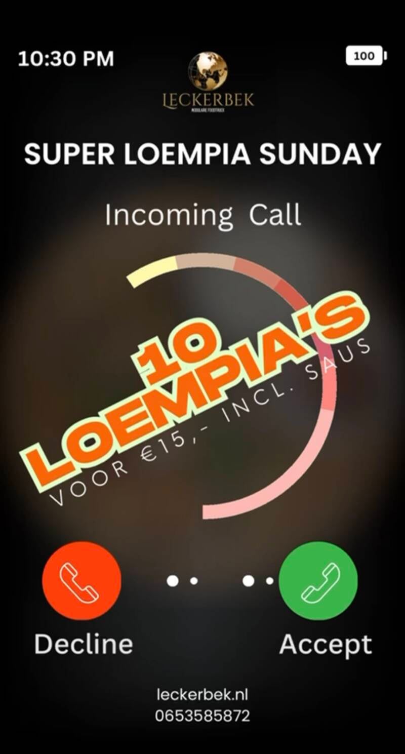 Loempia eten Ameland