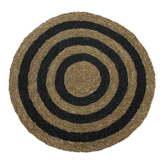 Seagrass vloerkleed | Stripes ø80cm