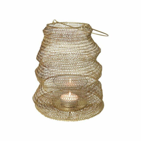 Opvouwbaar windlicht ø23x30cm | Goud