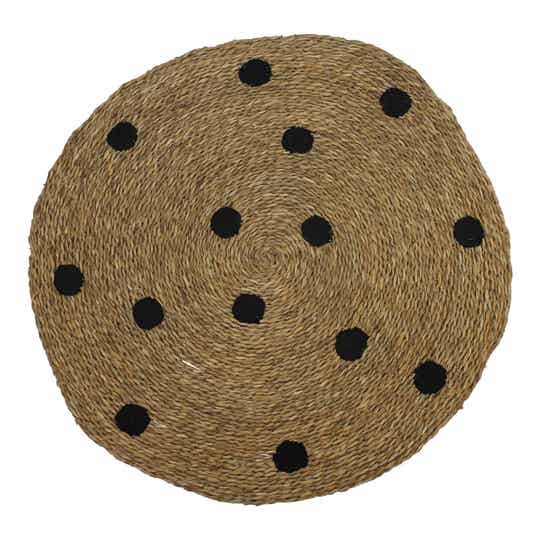 Seagrass vloerkleed | Dots ø80cm