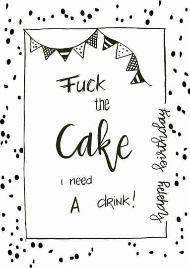 Postcard | Fuck the cake