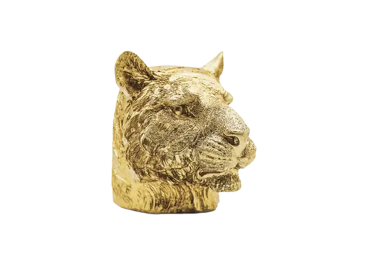 Kaartenhouder | Tijgerkop goud