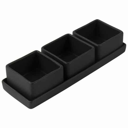 Dip it serveerplateau | zwart