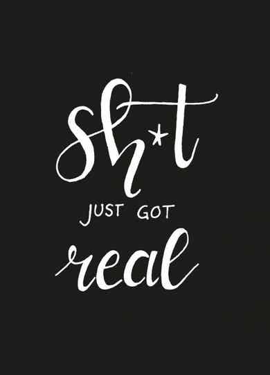 Postcard | Shit just got real