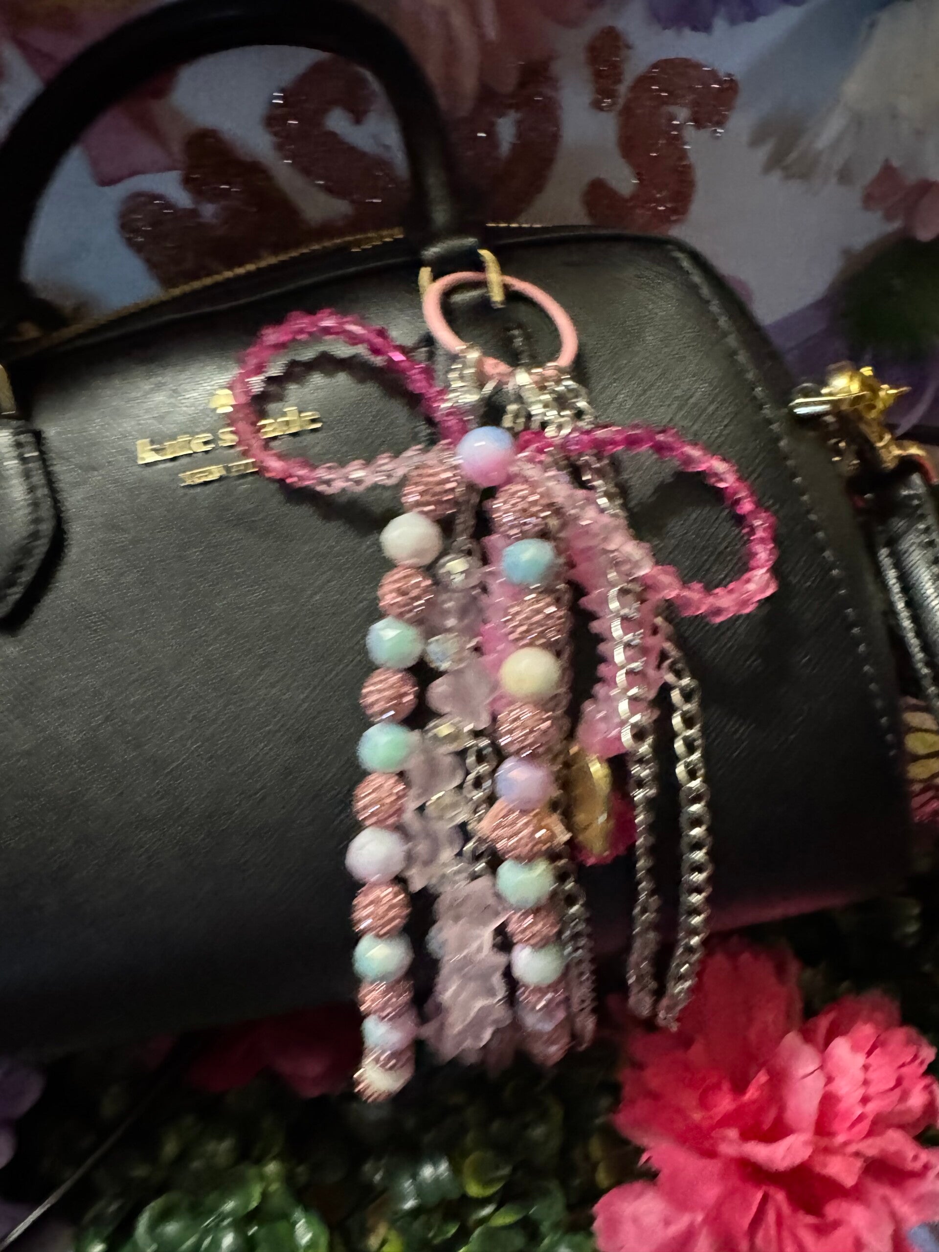 Bow purse charm