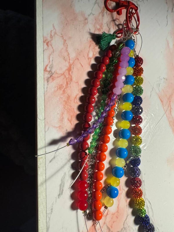 Rainbow purse charm