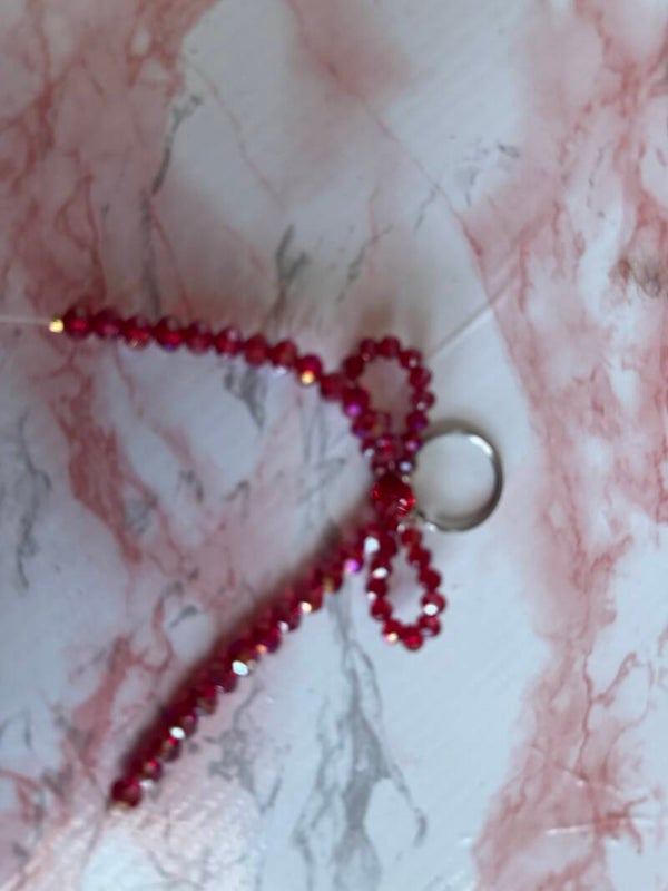 Red beaded bow