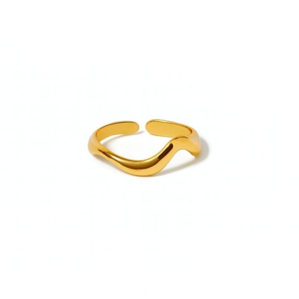 Golden Wavy Ring