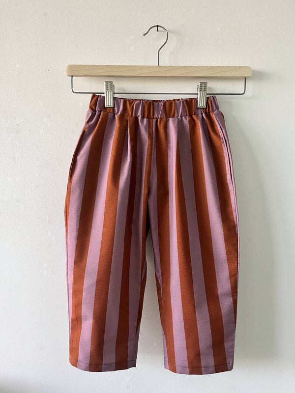Broek Zaza - Oranje/roze gestreept