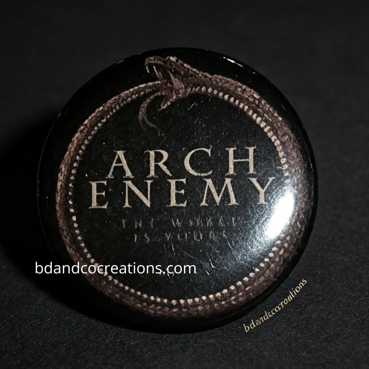 🎟️ Badges Arch Enemy — Fabrication Artisanale