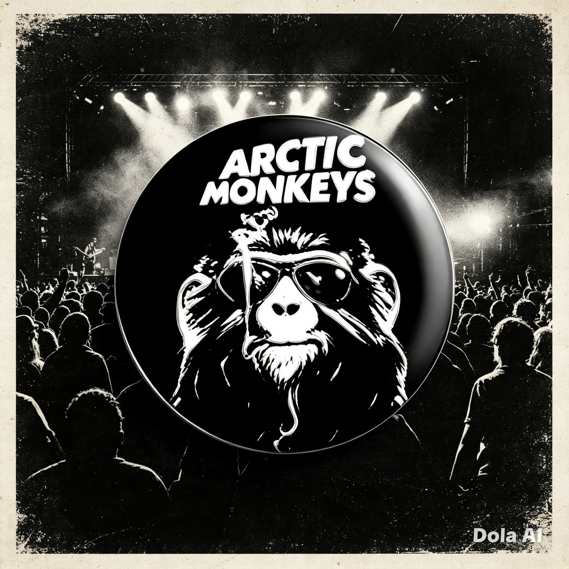 Badge Arctic Monkeys – Groupe Rock Indé – 32 mm – Fabrication artisanale
