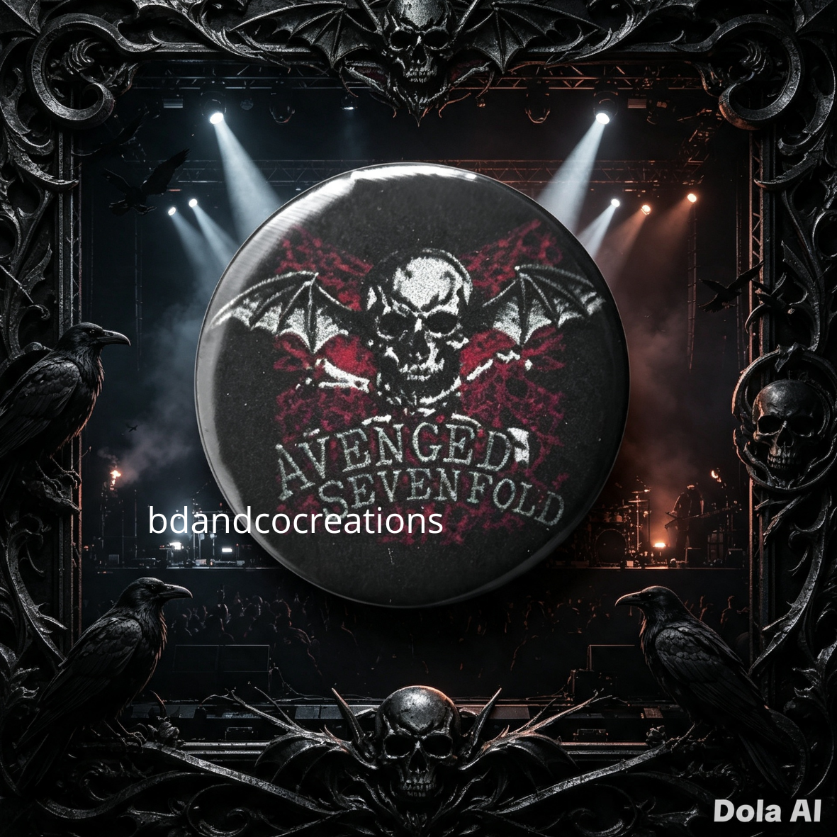 💀 Badges Avenged Sevenfold — Légende du Metal Moderne-Le célèbre crâne Deathbat à porter fièrement !