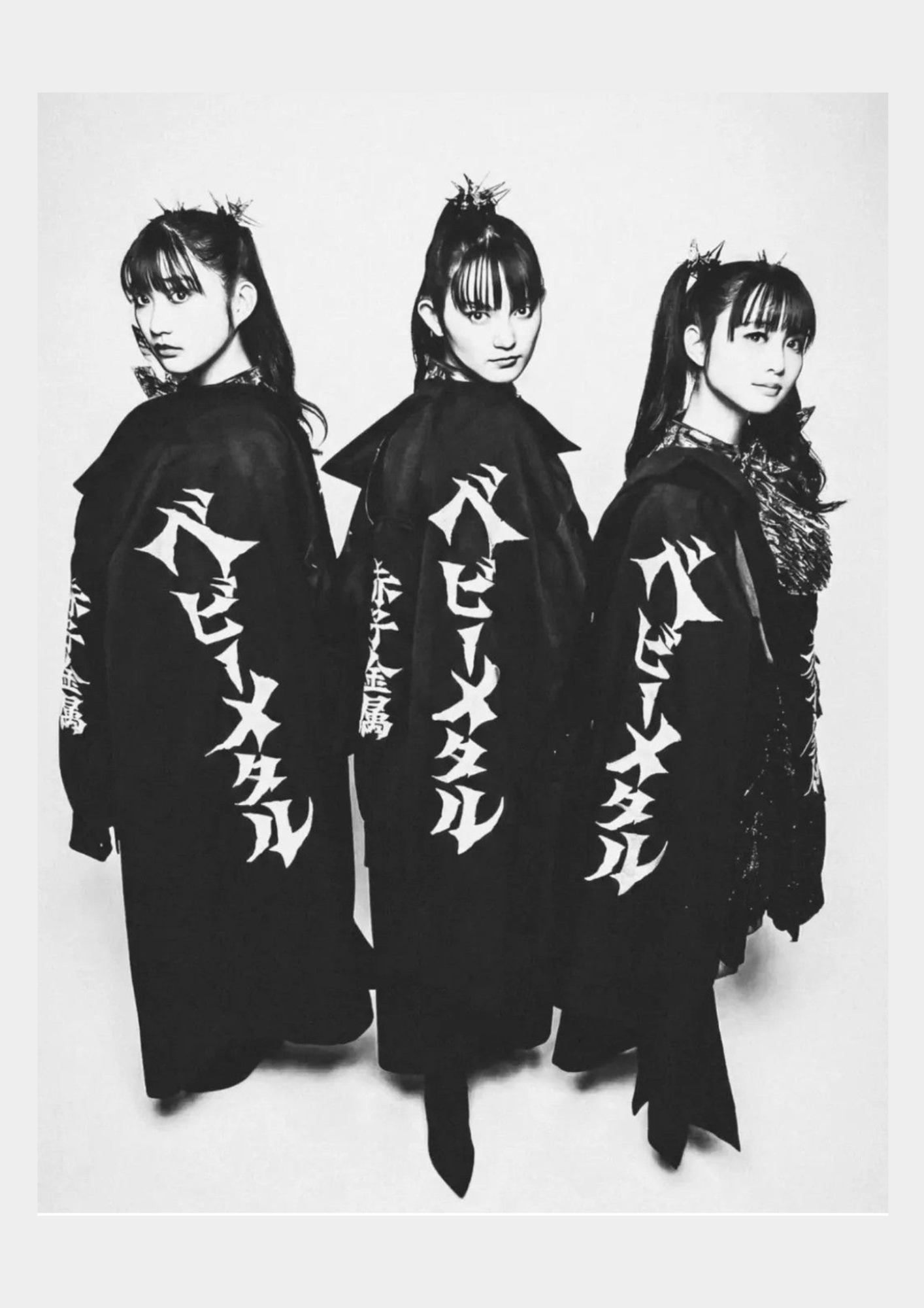 Affiche Babymetal Noir & Blanc | Poster Musique Metal & Décoration Murale