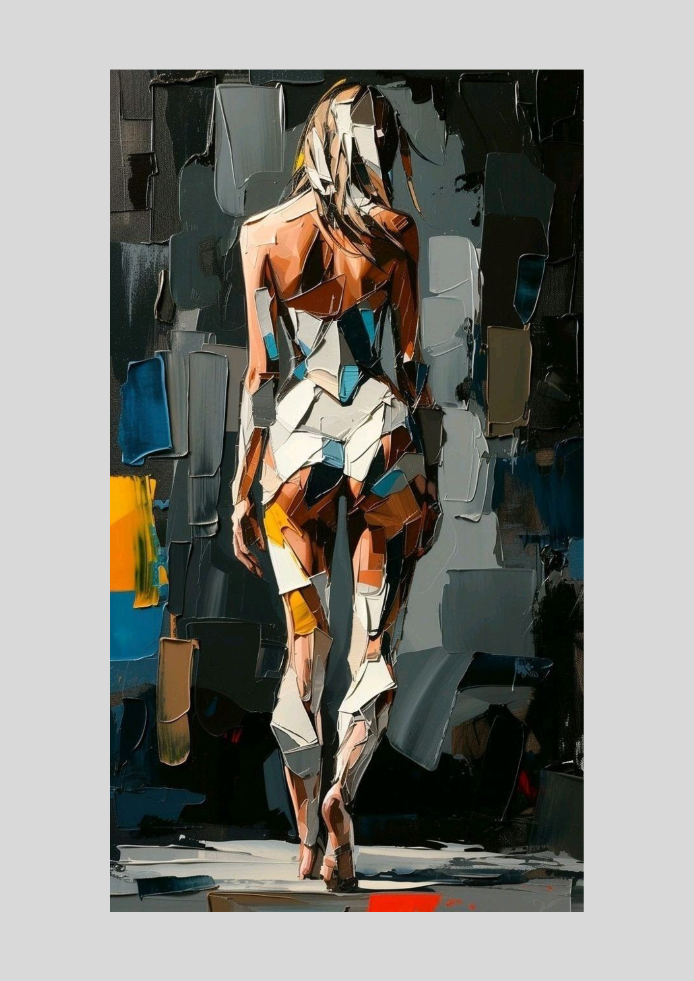 Affiche Peinture Abstraite & Silhouette | Poster Art Contemporain & Décoration Murale