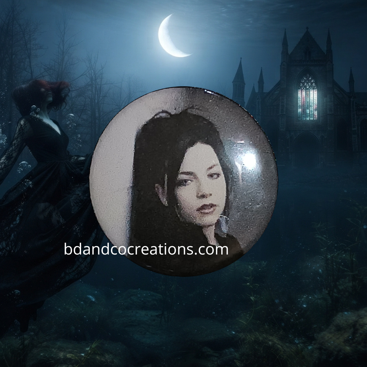 Badges Evanescence faits main 🌟 Goodies & Merch Rock Gothique (32 mm)