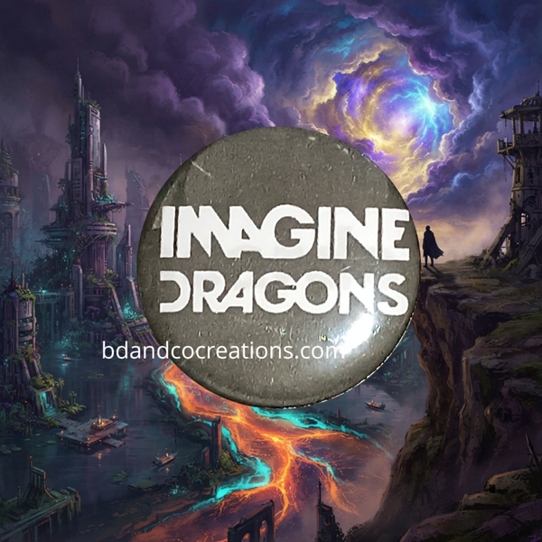 Badges Imagine Dragons faits main 🌟 Goodies & Merch Pop-Rock (32 mm)
