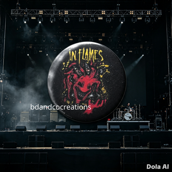 🔥 Badges In Flames — Tête de Bouffon & Légende Métal Suédois