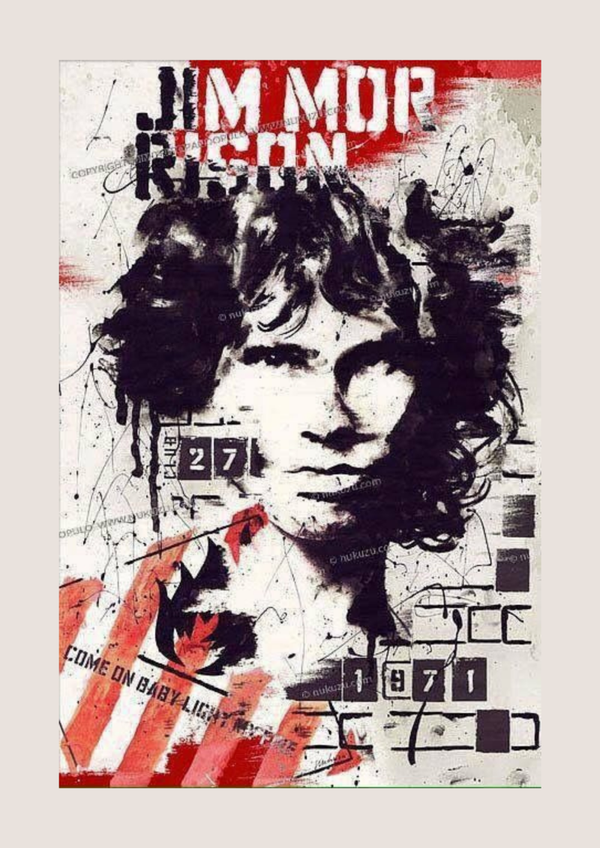 Affiche Jim Morrison The Doors | Poster Street Art & Décoration Murale Rock