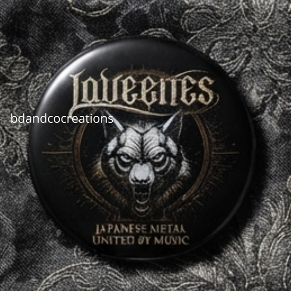 🐺 Badges LOVEBITES — Loup Blanc & Métal Puissant