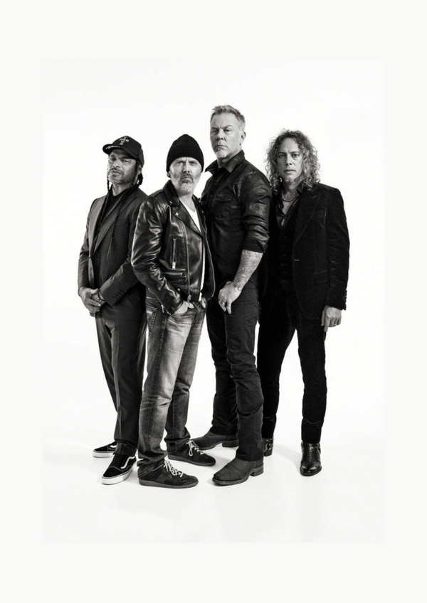 Affiche Metallica Noir & Blanc | Poster Groupe Heavy Metal & Décoration Murale