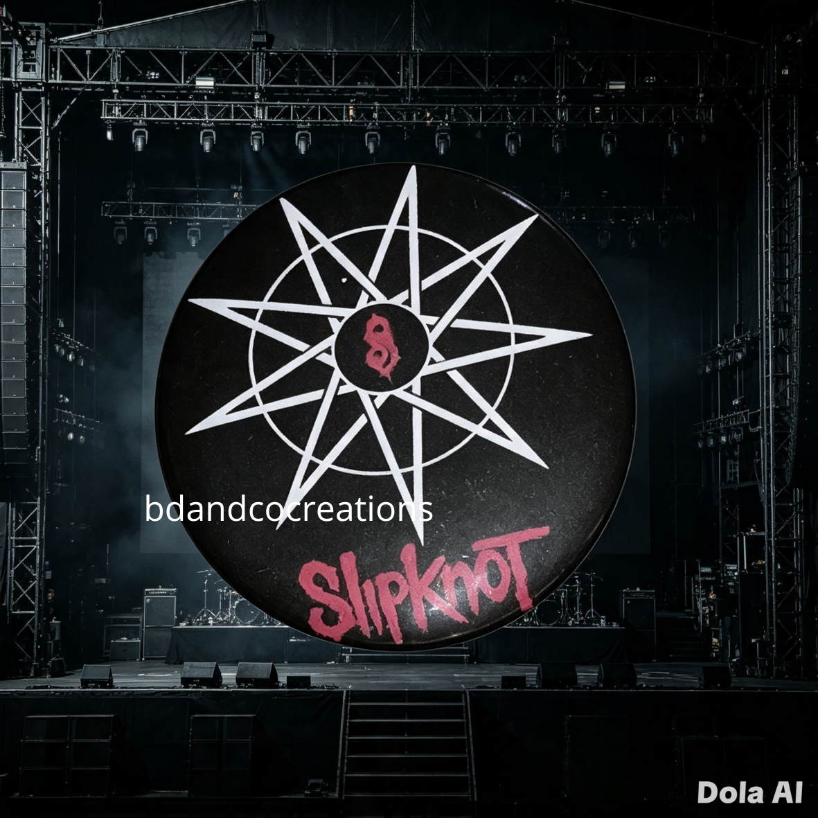 🎭 Badges Slipknot — Masques & Nonagramme