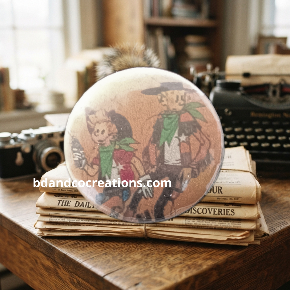 Badges Spirou et Fantasio faits main 🌟 Goodies & Merch Bande Dessinée (32 mm)