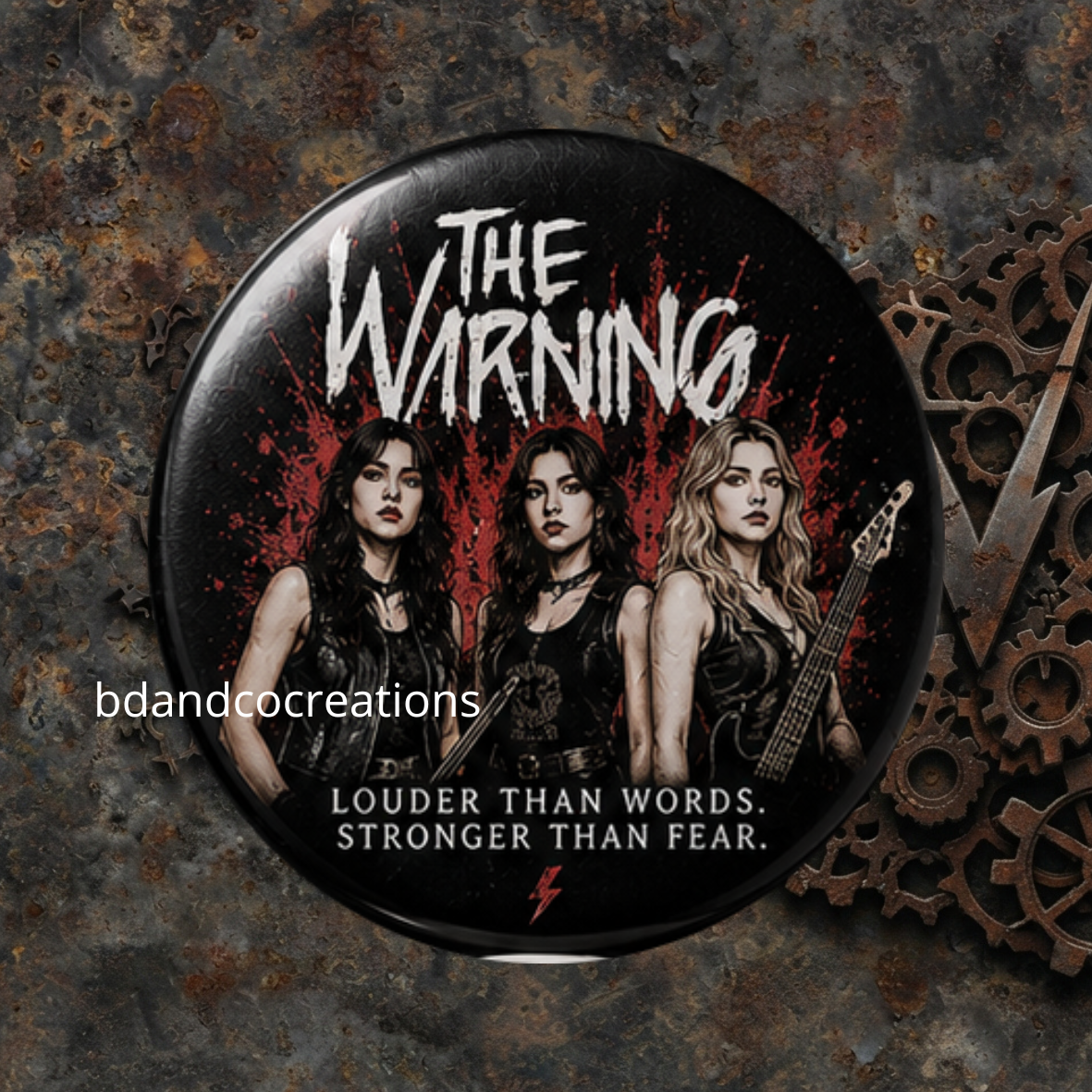 ⚡ Badges The Warning — Logo TW & Rock Mexicain