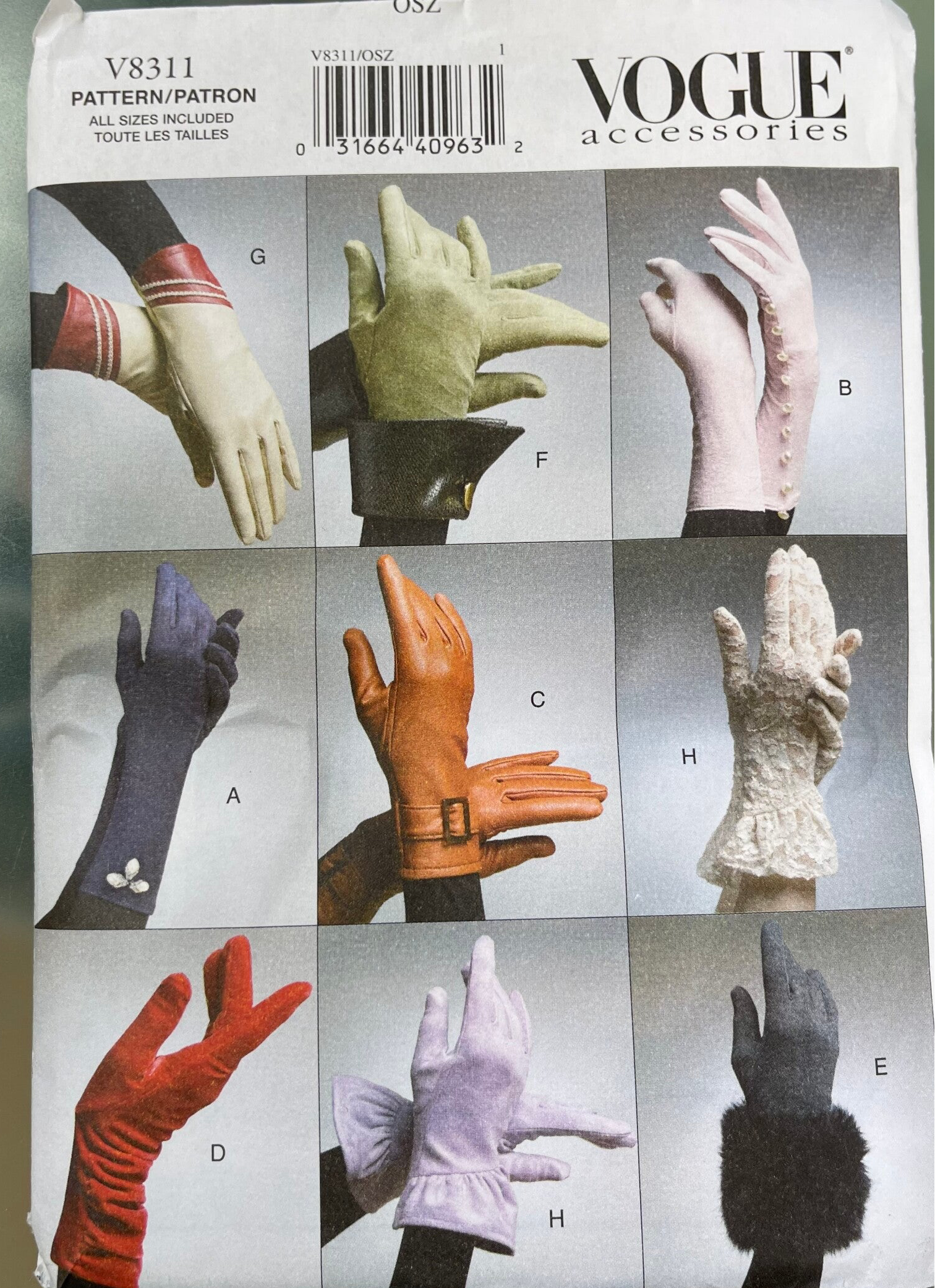 Vogue accessoires V8311 Alle maten