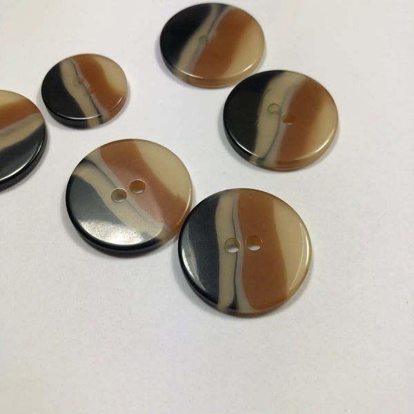 Knopen mix mantelknopen zwart beige bruin