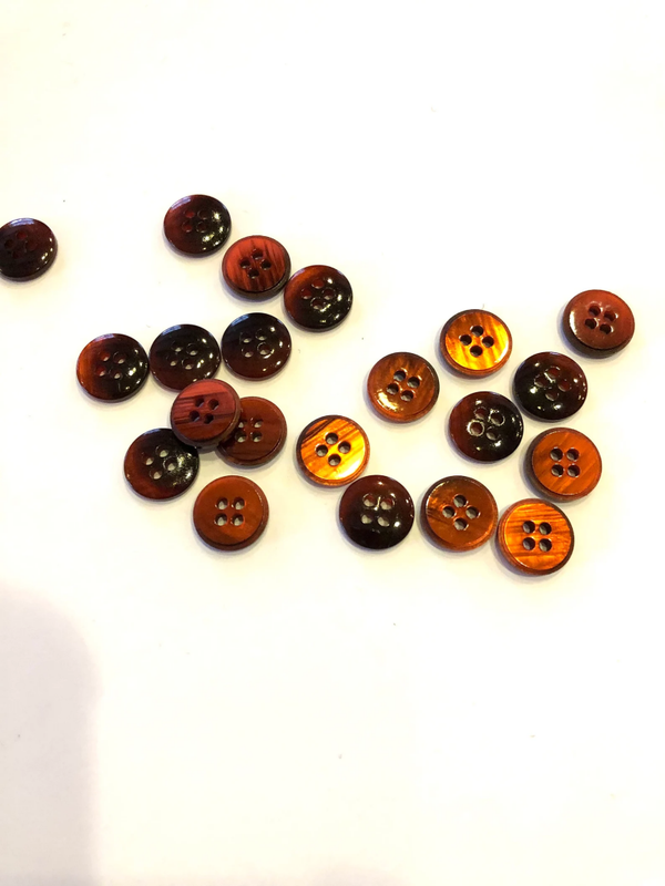 Kleine blouse knopen koper rood  10 stks