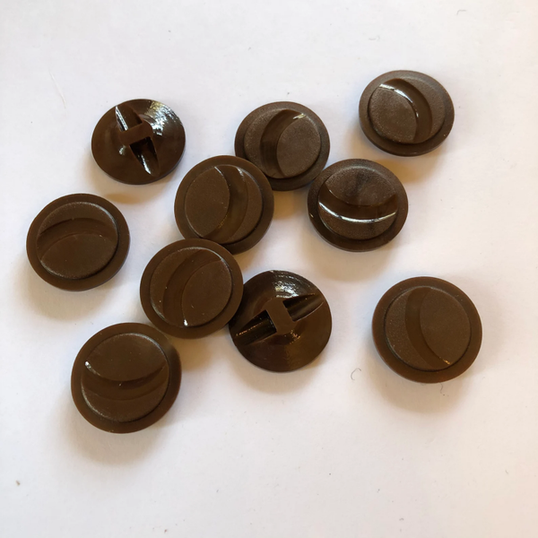 Chocolade bruine knopen 10stk