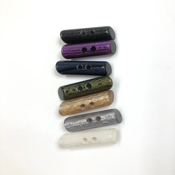 Hoornknebel 38mm, mooie knopen, natuurlijk materiaal