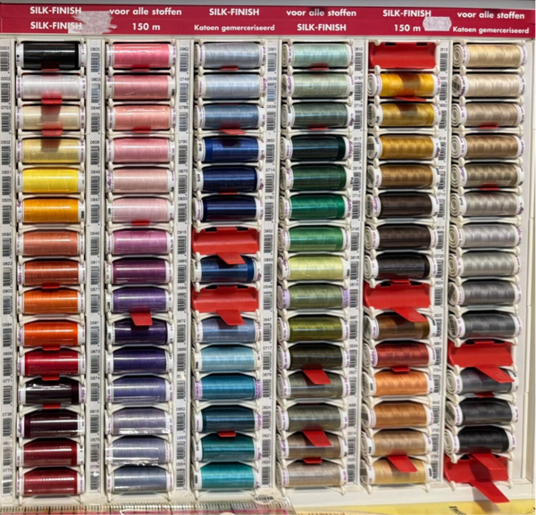 Mettler Silk Finish Katoengaren 150m – 3 kleuren naar keuze