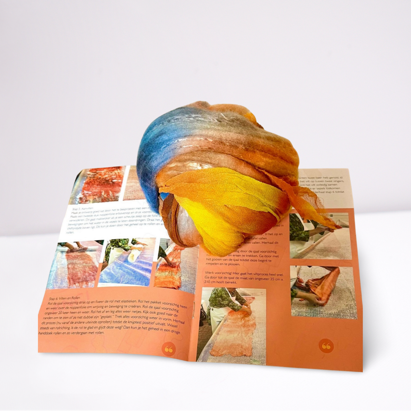 Cobweb Sjaal Vilten - Geprinte Handleiding (A5) boekje