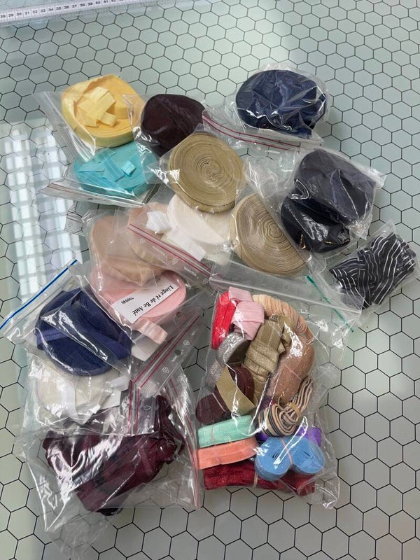 Vouwelastiek, mix van verschillende kleuren