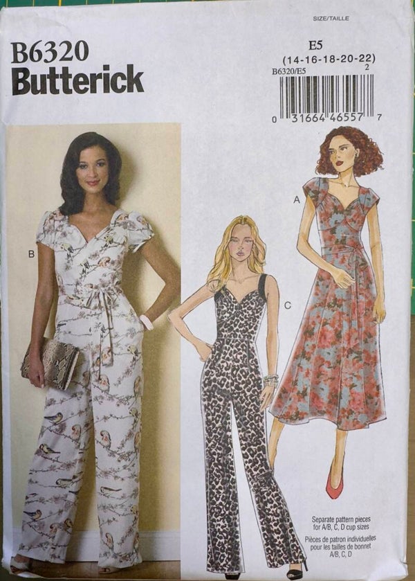Butterick 6320 – Naaipatroon voor jurk en jumpsuit 40-48