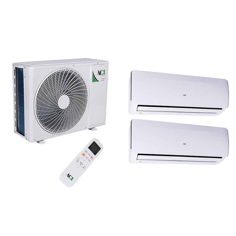 AC1 Duo-Split 5.0kW Buitenunit met 2x 3.5kW "Q-Smart Deluxe " Binnenunit A++ R32 - COOL&HEAT + WiFi