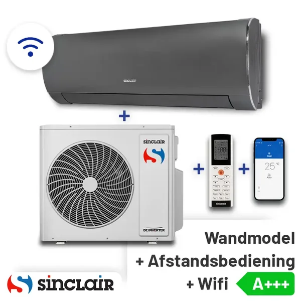Sinclair Terrel SIH-24BIT2B Singlesplit Airco 7,0kW +Wifi