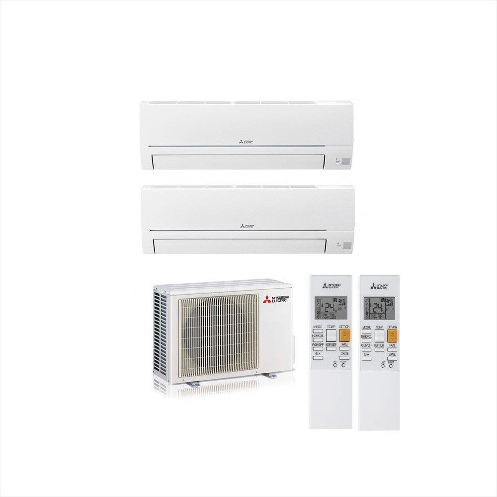 Mitsubishi Electric Duo split MSZ-Serie 5.0kW outdoor + 2x 3.5 kW indoor - Wifi A++