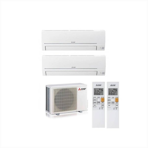 Mitsubishi Electric Duo split MSZ-Serie 5.0kW outdoor + 2x 3.5 kW indoor - Wifi A++