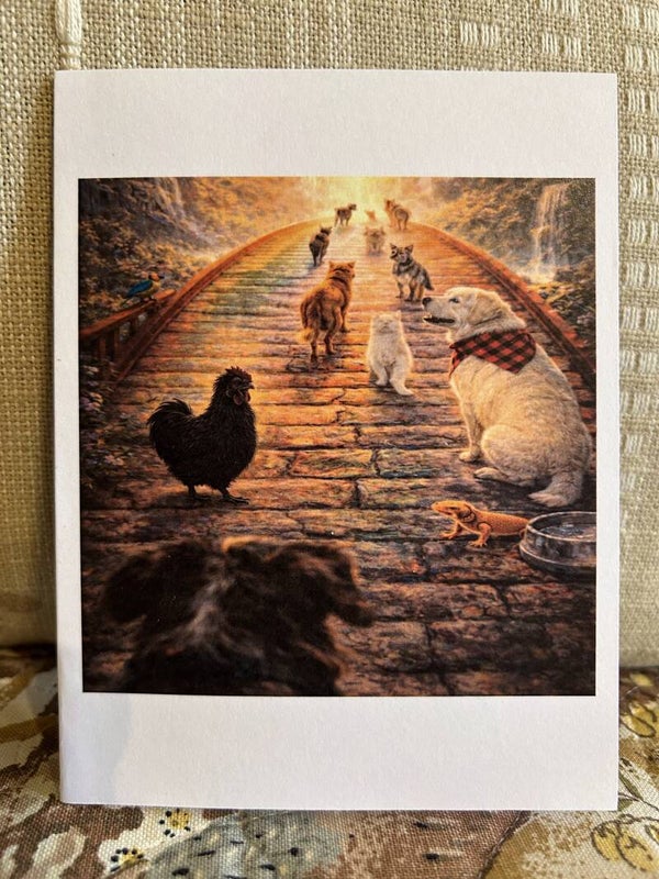 Greeting card: Rainbow Bridge with poem