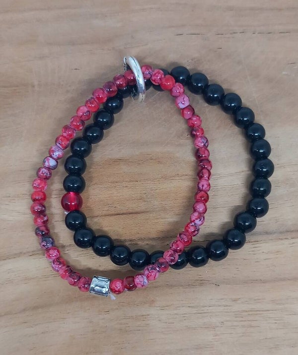 Zwart, rood, dubbel