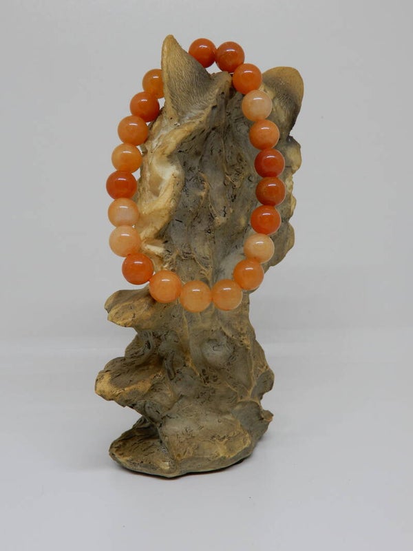 Oranje Calciet kralen armband