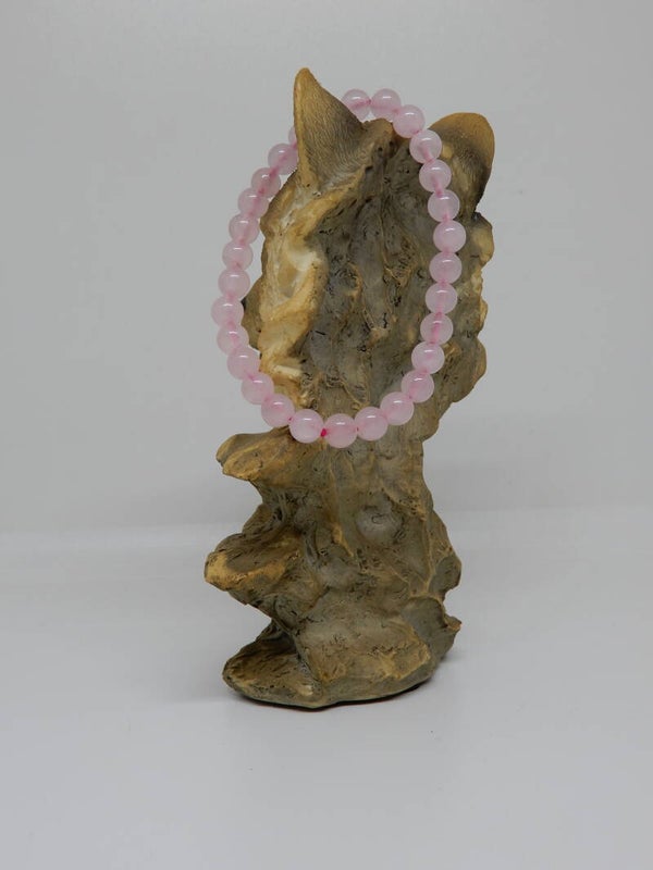 Roze Kwarts kralen armband