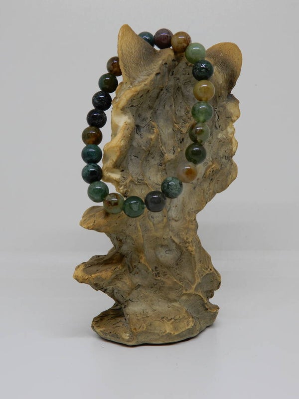 Mos Agaat kralen armband